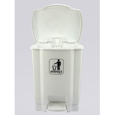 COLETOR COM PEDAL DE 50 LTS  BRANCA PERFECT