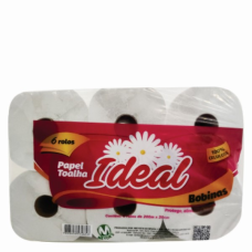 PAPEL TOALHA BOBINA 6X200MT IDEAL