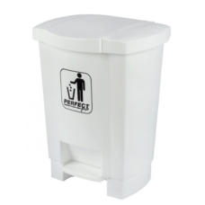 COLETOR COM PEDAL DE 17 LTS  BRANCA PERFECT