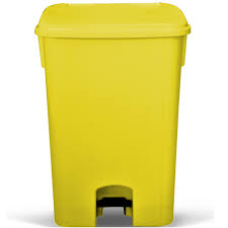COLETOR COM PEDAL DE 60 LTS AMARELO
