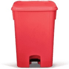 COLETOR COM PEDAL DE 60 LTS VERMELHO