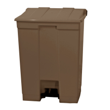 COLETOR COM PEDAL DE 30 LTS MARROM