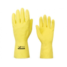 LUVA LÁTEX COM VERNIZ SILVER SLIM AMARELA TAM EG