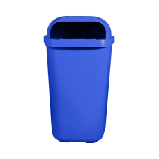 COLETOR DE 50LTS COM SUPORTE PLASTICO AZUL