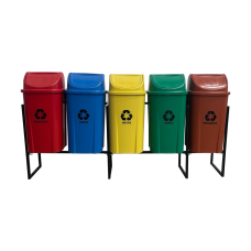 KIT COLETA SELETIVA 5 PAPELEIRAS