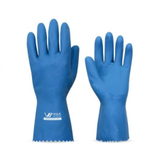 LUVA LÁTEX COM VERNIZ SILVER SLIM AZUL SLIM TAM GG