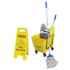 KIT 1 BALDE DOBLÔ 30 LTS COMPLETO AMARELO