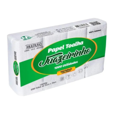 PAPEL TOALHA INTERFOLHA CELULOSE 1000 UTILIDADES 21X20 JUAZEIRINHO