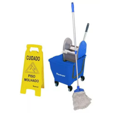 KIT 1 BALDE DOBLÔ 30 LTS COMPLETO AZUL