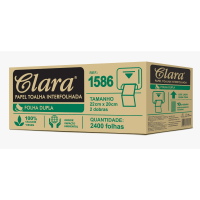 PAPEL TOALHA INTERFOLHA FOLHA DUPLA C/2400fls 22X20 CLARA 1586