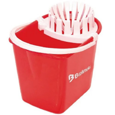 BALDE COM ESPREMEDOR MOPINHO VERMELHO