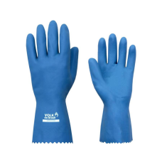 LUVA LÁTEX COM VERNIZ SILVER SLIM AZUL TAM G