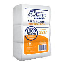 PAPEL TOALHA INTERFOLHA CELULOSE C/1000fls 22X19 FLORAX PREMIUM-2217