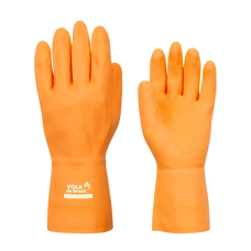 LUVA DE LÁTEX REFORÇADA LARANJA TAM M VOLK