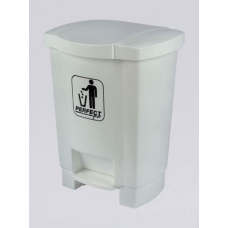 COLETOR COM PEDAL DE 17 LT BRANCA PERFECT