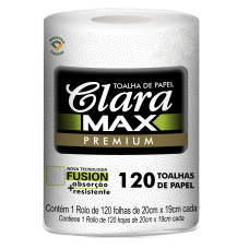 PAPEL TOALHA ROLO 01X120fls CLARA MAX PREMIUM FOLHA DUPLA -2545