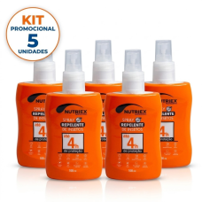 KIT 5 REPELENTES DE INSETOS EM SPRAY 4H 100ML