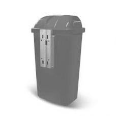 COLETOR COM GARRA PLASTICA 50 LTS CINZA