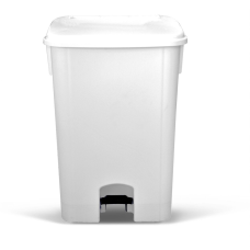 COLETOR COM PEDAL DE 100L BRANCO SEM RODAS BRALIMPIA