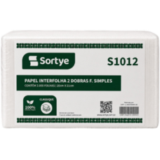 PAPEL TOALHA INTERFOLHA 2 DOBRAS FOLHA SIMPLES C/2000fls 20X2124G S1012 CLASSIQUE