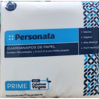 GUARDANAPO DE MESA FOLHA SIMPLES  21,5x21,5 cm C/100fls 6001 PERSONATA