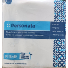 GUARDANAPO DE MESA FOLHA SIMPLES 29,5x29,5 cm C/100fls 6003 PERSONATA