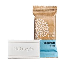 SABONETE RETANGULAR ECO MASSA BRANCA 15G FP PAPEL 500UN NATURYS-2607